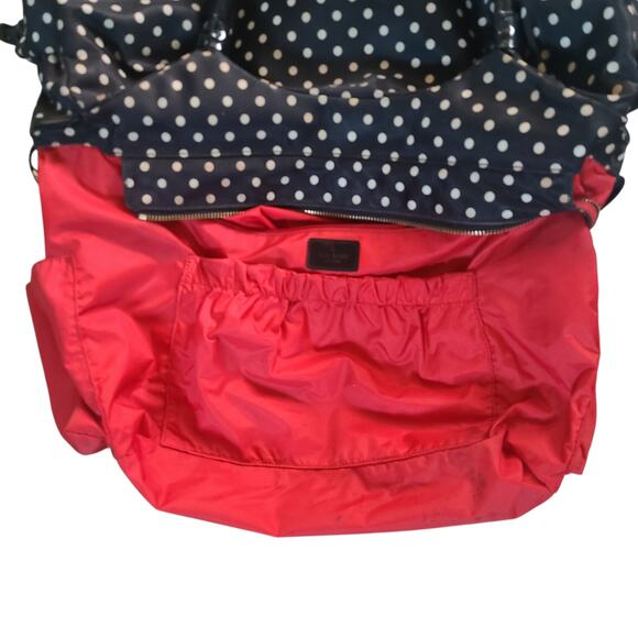 Kate Spade New York Black & Beige Polka Dot Diaper Bag Large Double Handle Tote - Picture 12 of 16